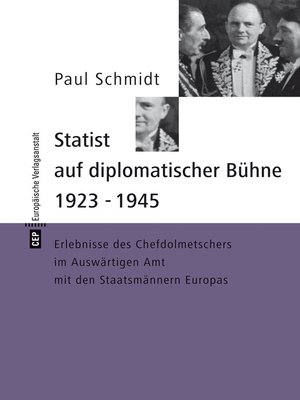 cover image of Statist auf diplomatischer Bühne 1923-1945